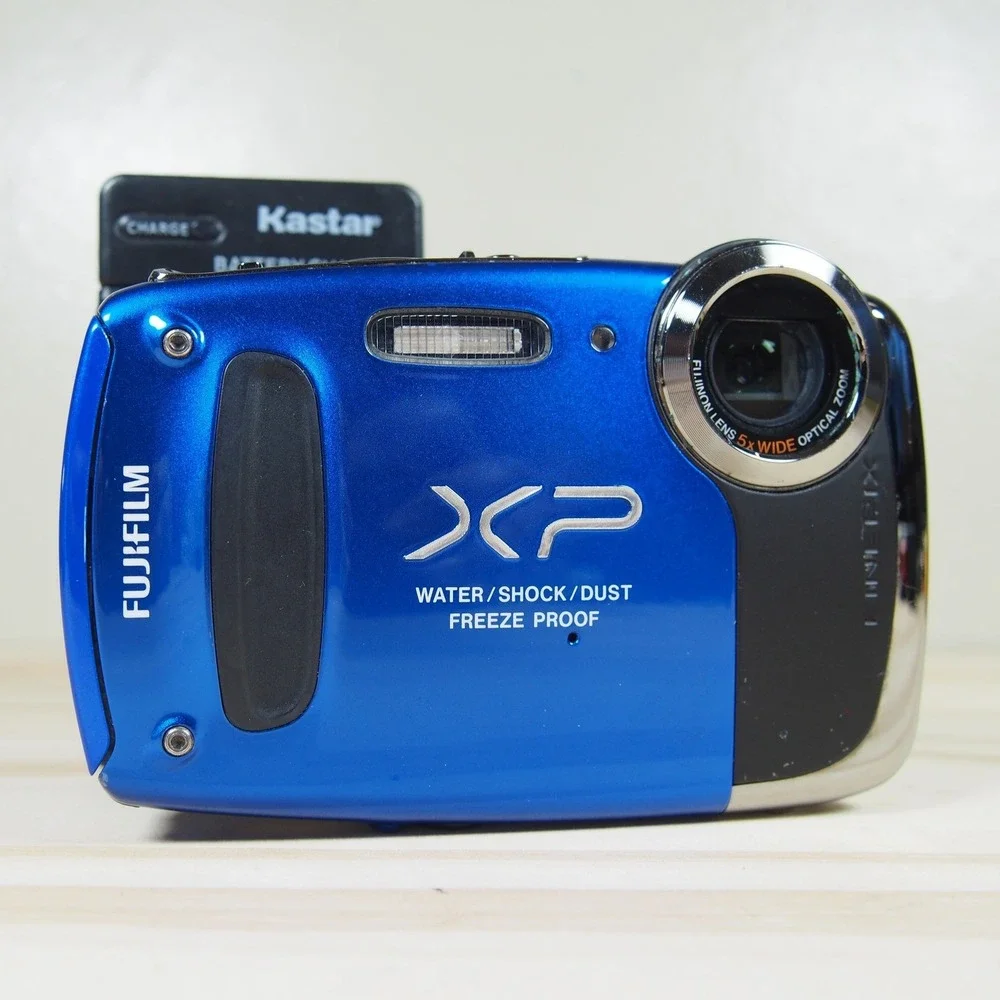Fujifilm‎ FinePix XP55WM 14.0MP Digital Camera Bundle Blue W/Charger + Battery
